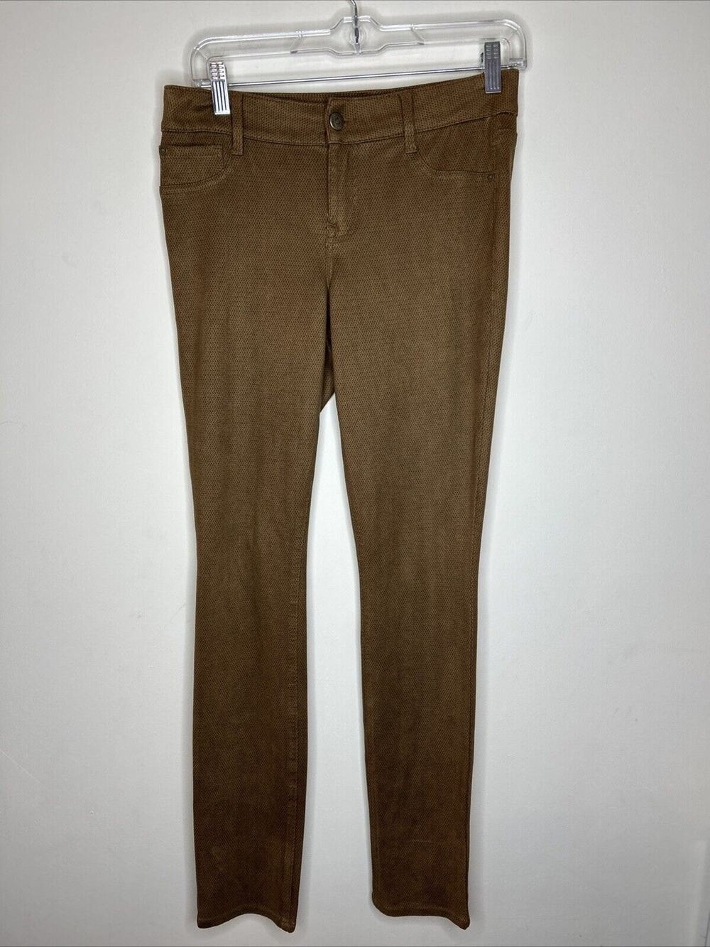 Level 99 Women’s Liza Skinny Pants Size 27 Brown Stretch Ankle Low Rise Casual